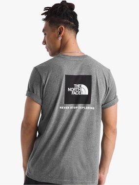 2 shirts The North Face T-Shirt Bundle NWT Medium (2) | Box Logo Tee Grey & Blue